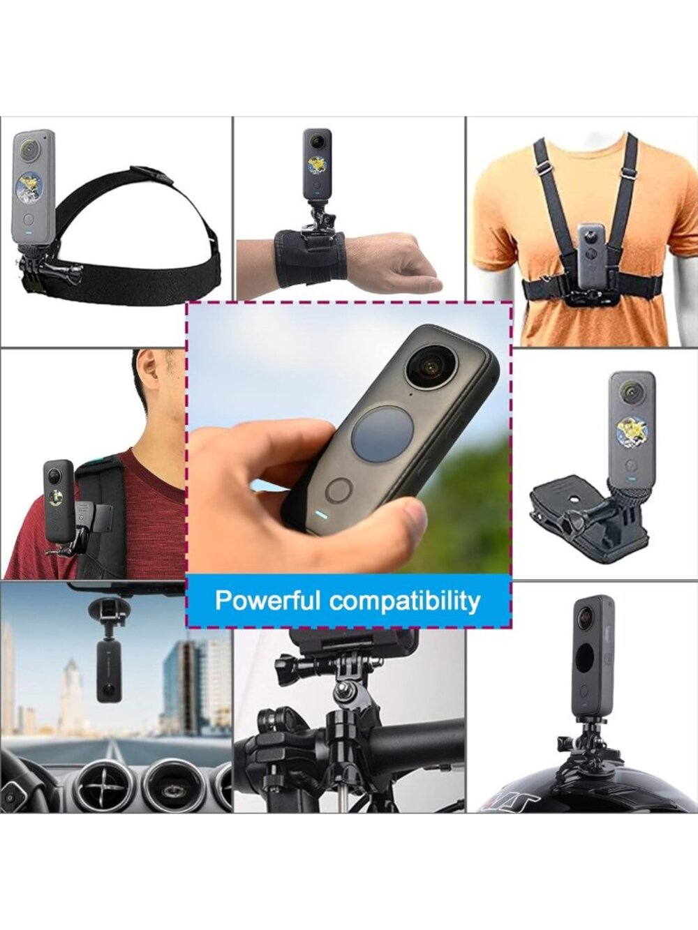 44-in-1 Action Camera Accessory Kit for Insta360 & GoPro - Versatile Gear Bundle - Picture 6 of 7